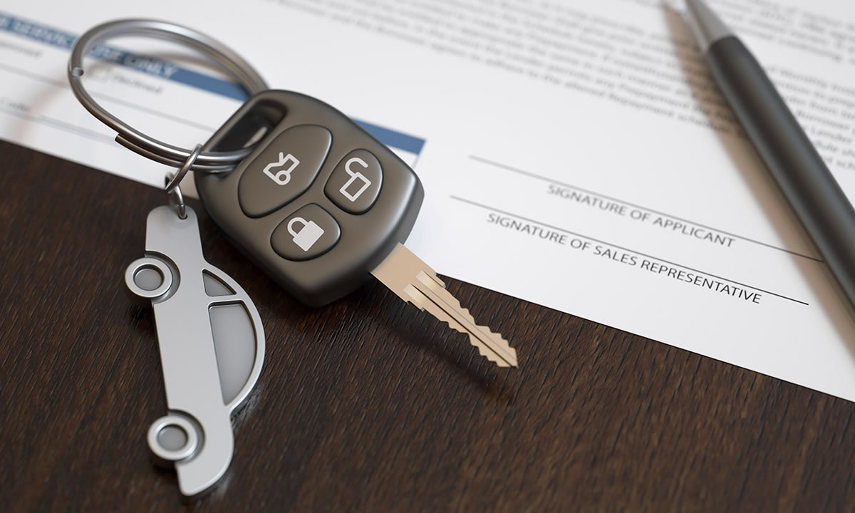 Car key and loan document
