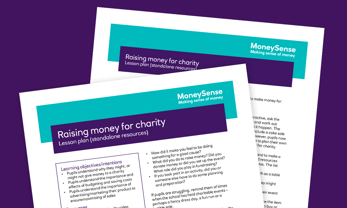 Lesson plan for Raising money for charity