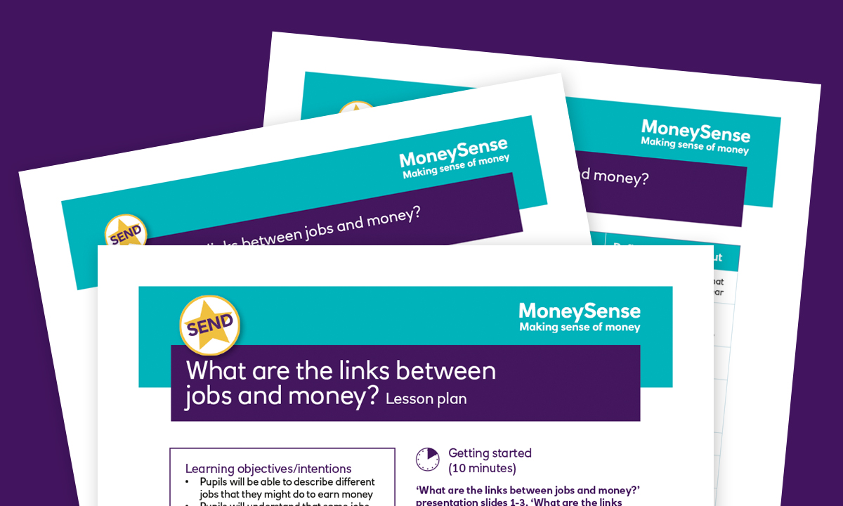 SEND lesson plan for What are the links between jobs and money?