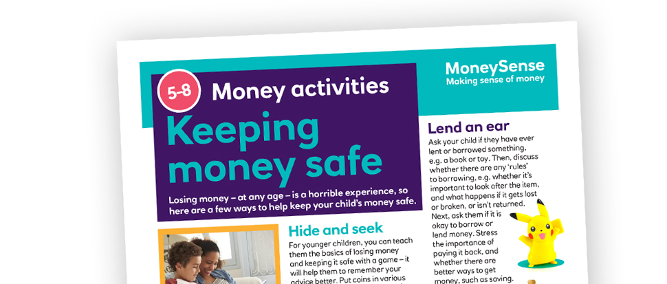 Money activities: Keeping money safe