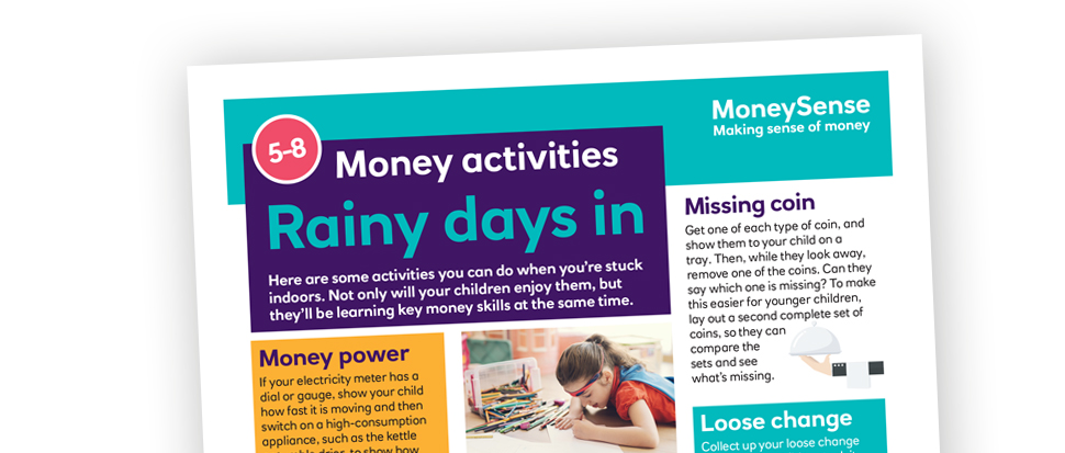 Money activities: Rainy days in