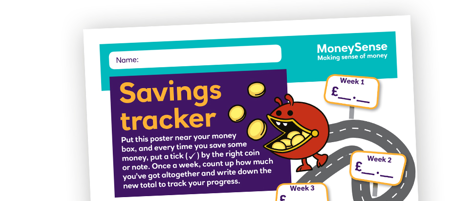 Savings tracker poster