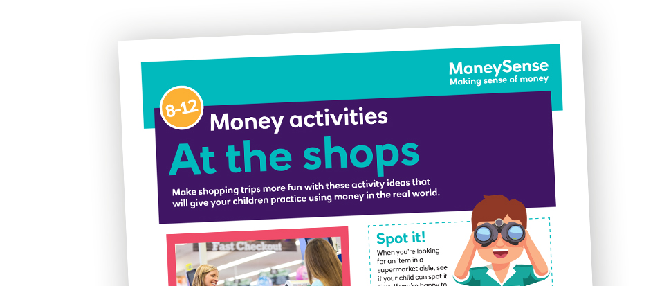 Money activities: At the shops