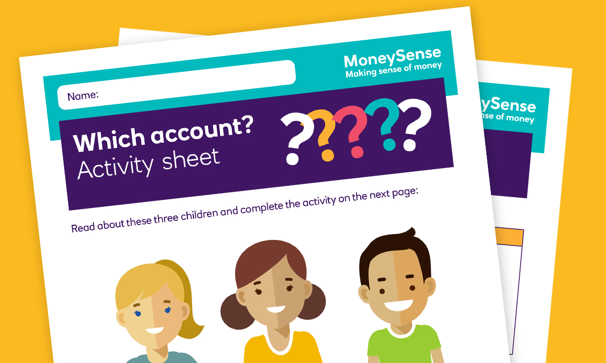 SEND activity sheet for How can I use a bank account?