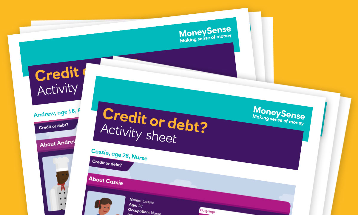 Activity sheet for How can I understand credit and debt?